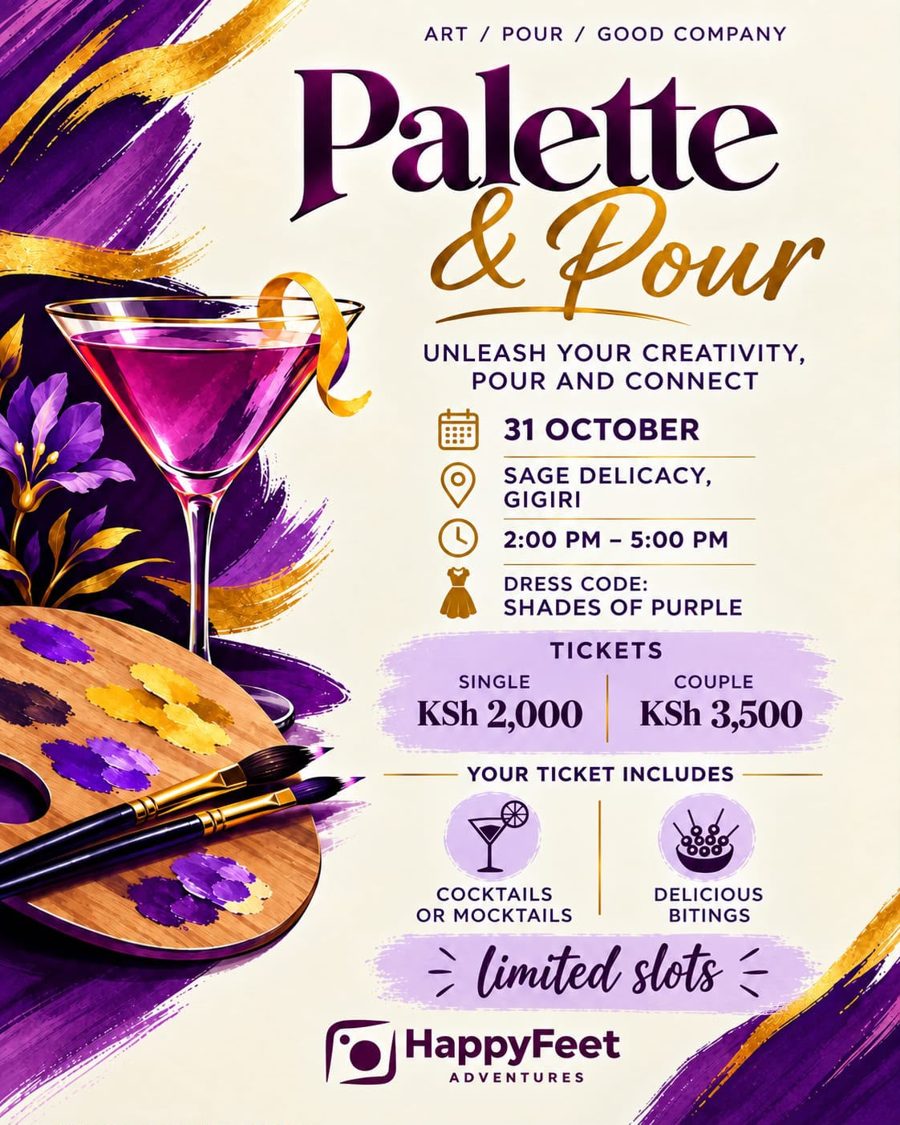 Palette and Pour poster